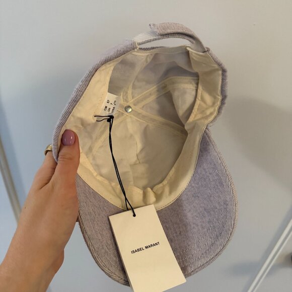 NWT Isabel Marant Tyron Denim Baseball Cap Embroidered Logo Blue - Picture 6 of 7